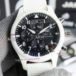 TW Factory Replica IWC Pilot's Chronograph Top Gun Lake Tahoe White Ceramic Watch 